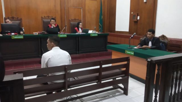 Foto: Sidang tuntutan perkara narkotika Safiul Amri di Surabaya dengan tuntutan 7 tahun 6 bulan penjara dan denda Rp400 juta.