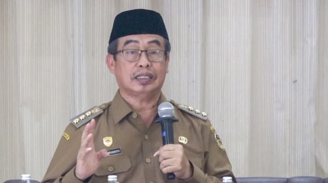 Foto: Wakil Bupati Madiun Purnomo Hadi dalam sosialisasi Early Warning System revitalisasi 89 satuan PAUD di Kabupaten Madiun.