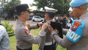 Foto: Apel Gelar Pasukan Operasi Patuh Semeru 2026 di Mapolres Madiun bersama Kapolres Madiun AKBP Ridwan Maliki.