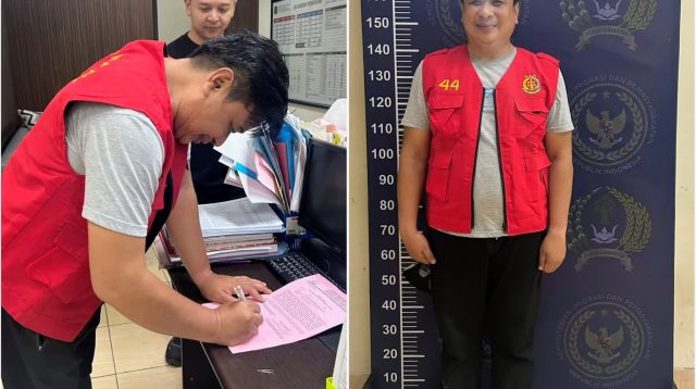 Foto: Tim Tabur Kejari Surabaya mengamankan DPO kasus fidusia Oktavanus Katili di Gorontalo.